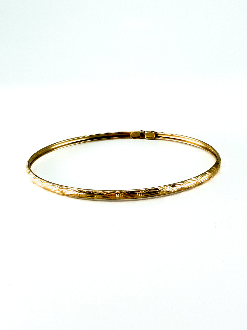 Vintage 10k gold thin bangle bracelet