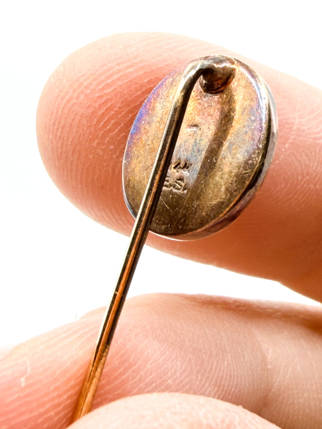 Victorian 14k carved hardstone cameo stickpin