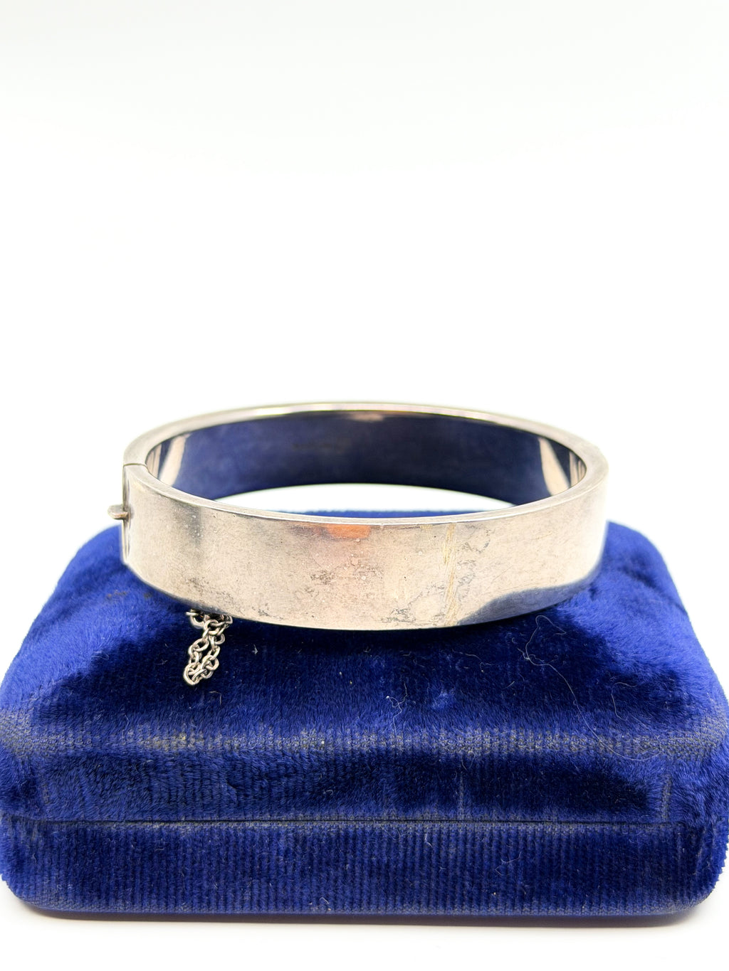 Vintage sterling silver etched floral cuff bracelet