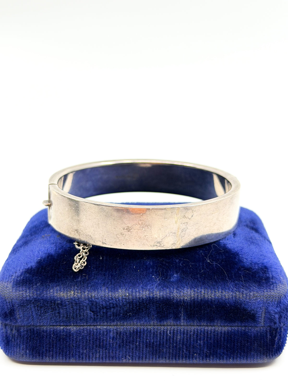 Vintage sterling silver etched floral cuff bracelet