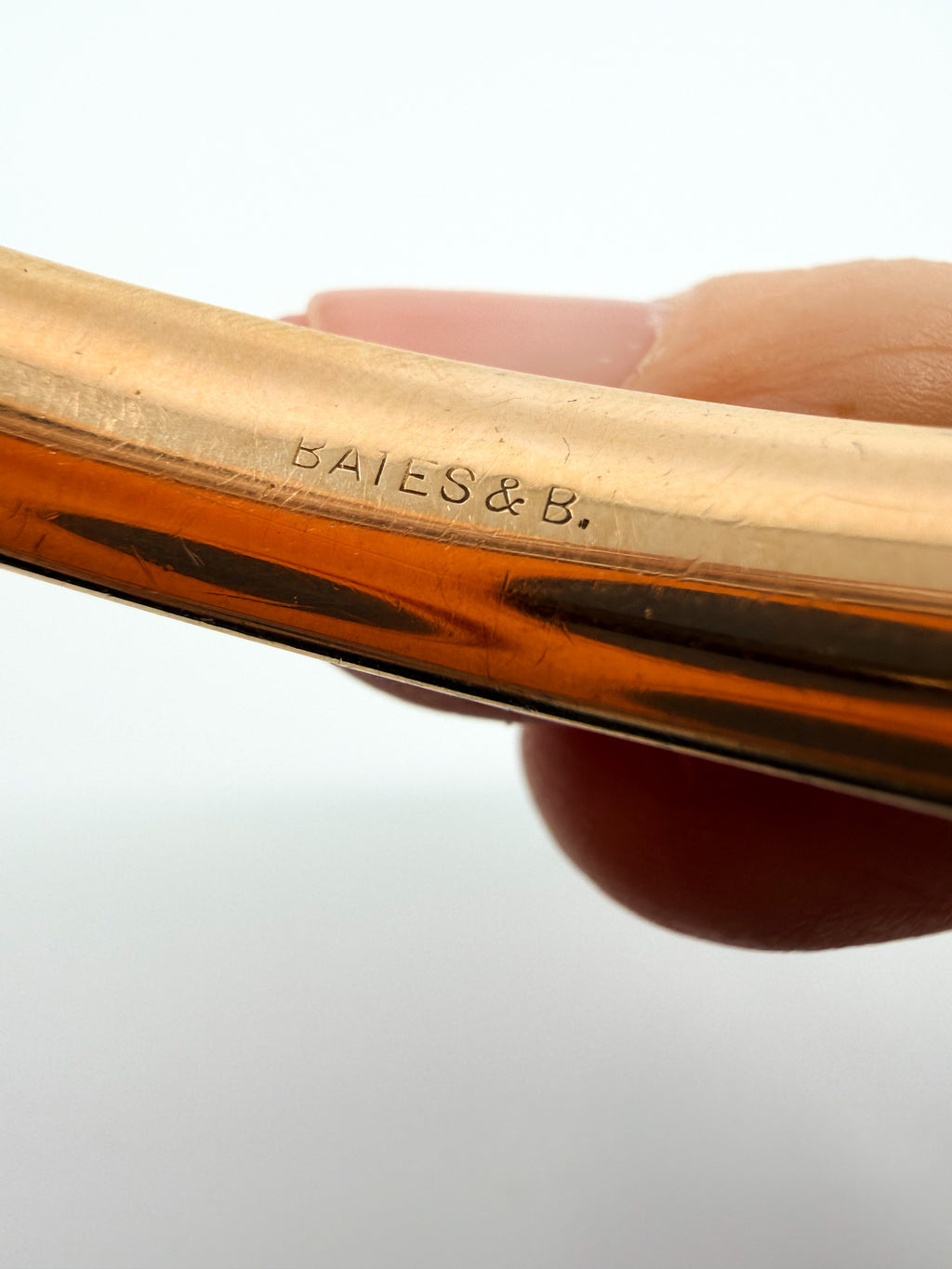 Victorian gold-filled Bates & Bacon lion bangle bracelet
