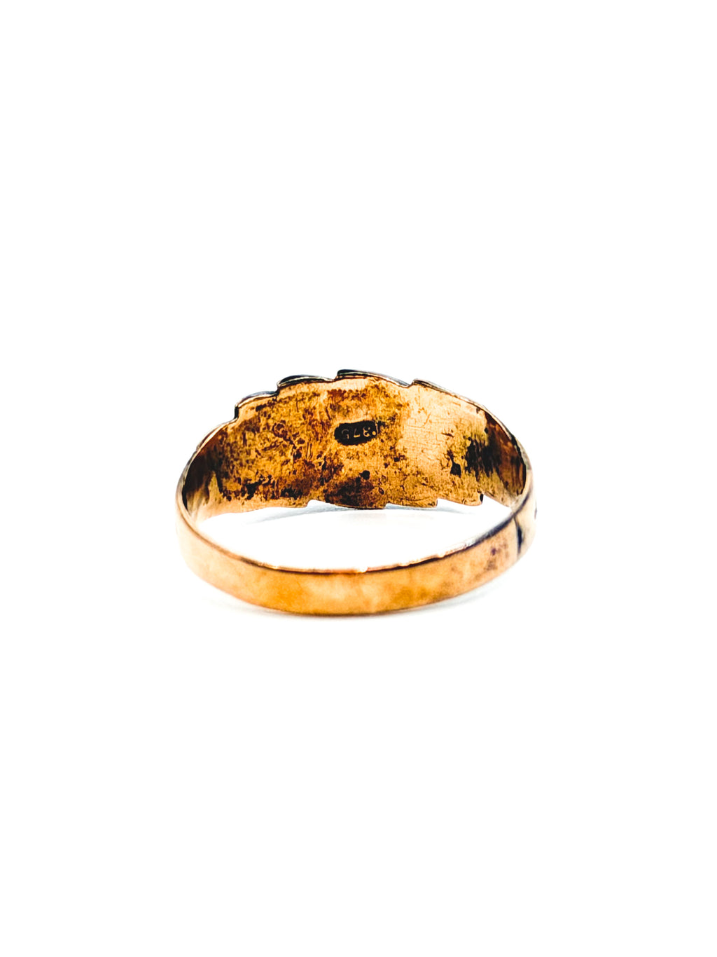 Victorian 9k gold turquoise and seed pearl ring